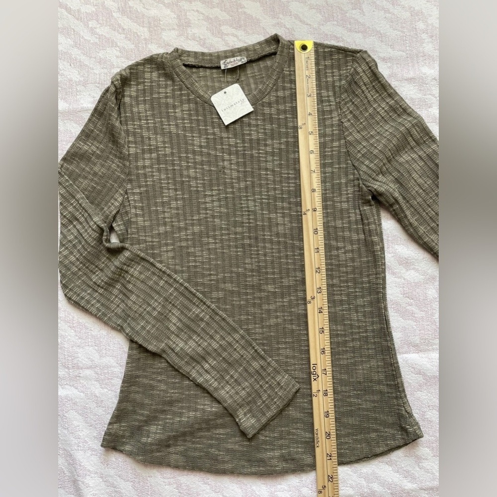 Free People Intemately Aura Layering Top Stretch Long Sleeve Blouse size XS - Picture 3 of 7
